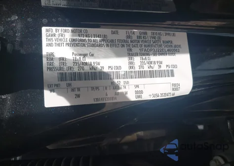 2014 Ford Focus Titanium from USA, damaged, VIN 1FADP3J22EL460562